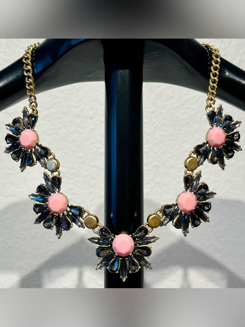 J. Crew Pink Floral Statement Necklace
